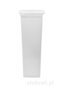 Nóżka meblowa 40x40, H150mm, regulacja, Biały połysk