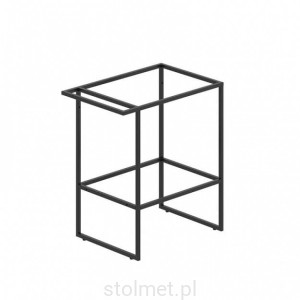 Stelaż do szafki loftowej, szafka łazienkowa z uchwytem, szer. 698 mm, czarny strukturalny