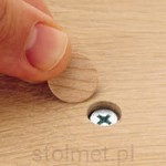 Zaślepki samoprzylepne do konfirmatów fi 14mm - listek 25 sztuk.