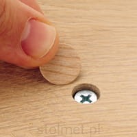 Zaślepki samoprzylepne do konfirmatów fi 14mm - listek 25 sztuk.
