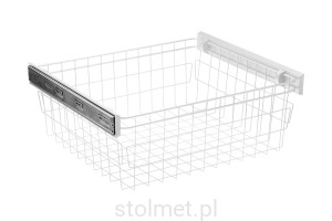 Szuflada druciana SMART do szafki 70cm, H-60, P. kulkowe, biała, cichy domyk