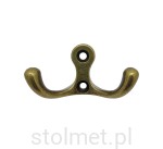 Wieszak meblowy DOMINICA Z-391, 2 ramienny, stare złoto