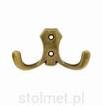 Wieszak meblowy YUKON Z-361, 2 ramienny, stare złoto