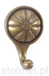Wieszak meblowy SOL Z-5402, 1 ramienny, stare złoto