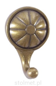 Wieszak meblowy SOL Z-5402, 1 ramienny, stare złoto