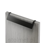 Uchwyt krawędziowy meblowy PRATO C-6195, czarny mat, 160mm