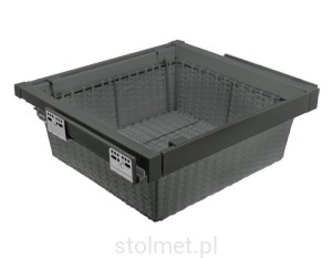 Szuflada rattanowa ELITE 900mm, cichy domyk, pełny wysuw, antracyt