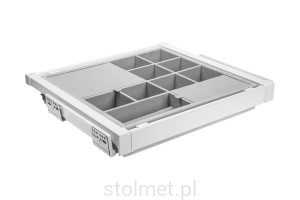 Szuflada organizer na biżuterię ELITE 900mm, cichy domyk, pełny wysuw, biały