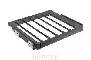 Wieszak na spodnie ELITE 800mm, cichy domyk, pełny wysuw, antracyt