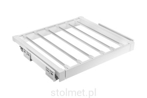 Wieszak na spodnie ELITE 900mm, cichy domyk, pełny wysuw, biały