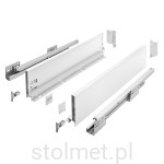 Szuflada AXIS PRO, L-350, Średnia, H-120, Biała, 40 kg