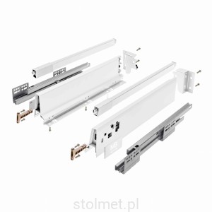 Szuflada Modernbox Square, L-400, Wysoki H-210, Biały, 40kg