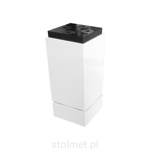 Nóżka meblowa NMK100, H-100mm, Biały mat