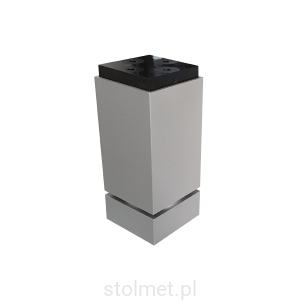Nóżka meblowa NMK100, H-100mm, Aluminium mat