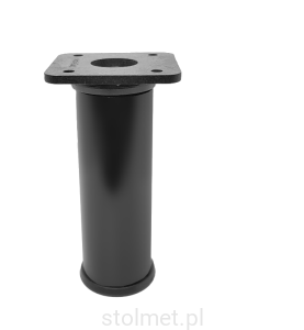 Nóżka meblowa fi40, H100mm, regulacja, czarny mat