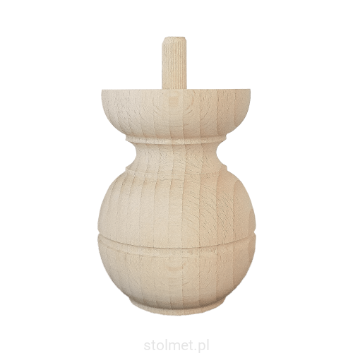 Noga meblowa drewniana toczona surowa TOE-17 Stolmet Akcesoria Meblowe 1-min.png