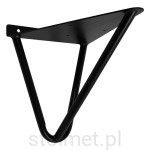 Podpórka pod półki wspornik Loft Industrial WIRE, 18 x 16 Czarny mat