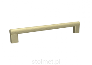 Uchwyt meblowy MONDO, C-6449-160RA2,  złoty prążkowany 160mm