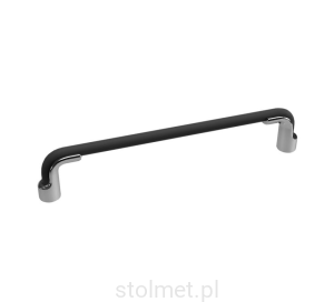 Uchwyt meblowy HERMES, C-6519-320, czarno chromowy 