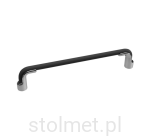 Uchwyt meblowy HERMES, C-6516, czarny + chrom, 192 mm