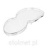 Półka narożna nerka front 450 mm do szafki szerokości 900 mm, Lewa, Biały