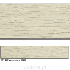 Obrzeże PVC, 02/108 Palermo Jasne D2609, 22x0.6, 200 mb