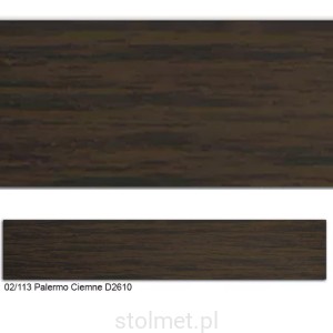 Obrzeże PVC, 02/113 Palermo Ciemne D2610, 22x0.6, 200 mb