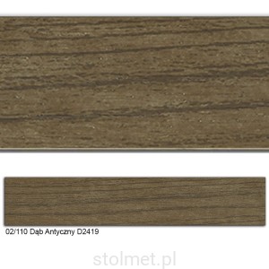 Obrzeże PVC, 02/14 DĄB ANTYCZNY, 22x1.0, 200 mb