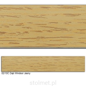 Obrzeże PVC, 02/10C DĄB WINDSOR JASNY, 22x1.0, 200 mb