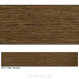 Obrzeże PVC, 02/17 DĄB TRAVIATA, 22x1.0, 200 mb