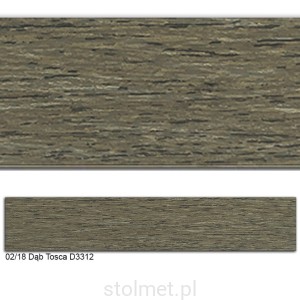 Obrzeże PVC, 02/18 DĄB TOSCA D3312 22x0.6, 200 mb