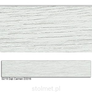 Obrzeże PVC, 02/19 Dąb Carmen D3316, 22x2.0, 100 mb