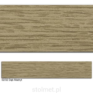 Obrzeże PVC, 02/32 Dąb Madryt, 22x0.6, 200 mb