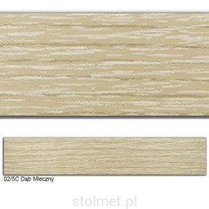 Obrzeże PVC, 02/5C DĄB MLECZNY, 22x1.0, 200 mb