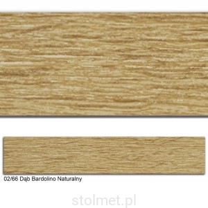Obrzeże PVC, 02/66 DĄB BARDOLINO NATURALNY, 22x0.6, 200 mb