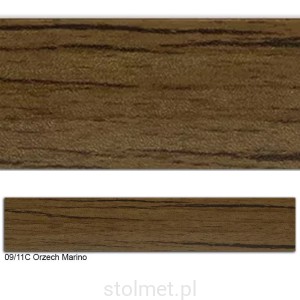 Obrzeże PVC, 09/11C ORZECH MARINO, 22x2, 100 mb