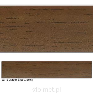 Obrzeże PVC, 09/12 ORZECH ECCO CIEMNY, 22x1, 200 mb