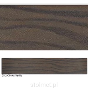 Obrzeże PVC, 25/2 OLIWKA SEVILLA, 22x1, 200 mb