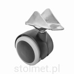Kółko meblowe obrotowe fi40 z blachą mocującą do płyty 18 mm