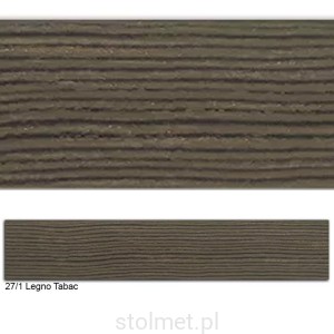 Obrzeże PVC, 27/1 LEGNO TABAC, 42x2, 50 mb
