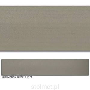 Obrzeże PVC, 281B JASNY GRAFIT 0171, 22x1, 200 mb