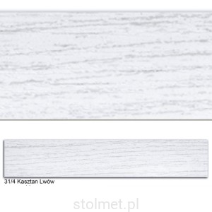 Obrzeże PVC, 31/4 KASZTAN LWÓW, 22x2, 100 mb