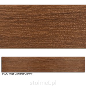 Obrzeże PVC, 34/2C WIĄZ GAMARET CIEMNY, 22x1, 200 mb