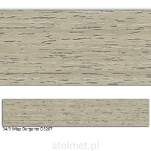 Obrzeże PVC, 34/3 WIĄZ BERGAMO D3267, 22x1, 200 mb