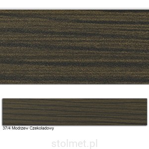 Obrzeże PVC, 37/4 Modrzew Czekoladowy, 42x2, 50 mb 