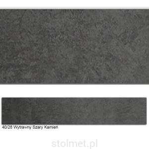 Obrzeże PVC, 40/28 Wytrawny Szary Kamień, 22x1, 200 mb