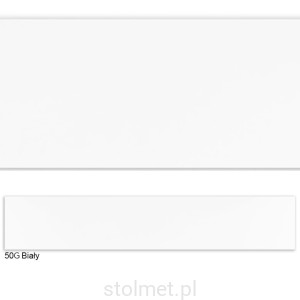 Obrzeże PVC, 50 Gładki BIAŁY, 42x2, 50 mb