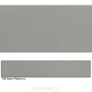 Obrzeże PVC, 74B SZARY PLATYNOWY, 22x2, 100 mb