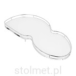 Półka narożna nerka front 450 mm do szafki szerokości 800 mm, Prawa, Biały