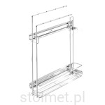 Kosz cargo boczny z uchwytem na ścierki, G2 Chrom